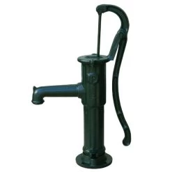 Groene Gietijzeren Handzwengelpomp - Staand