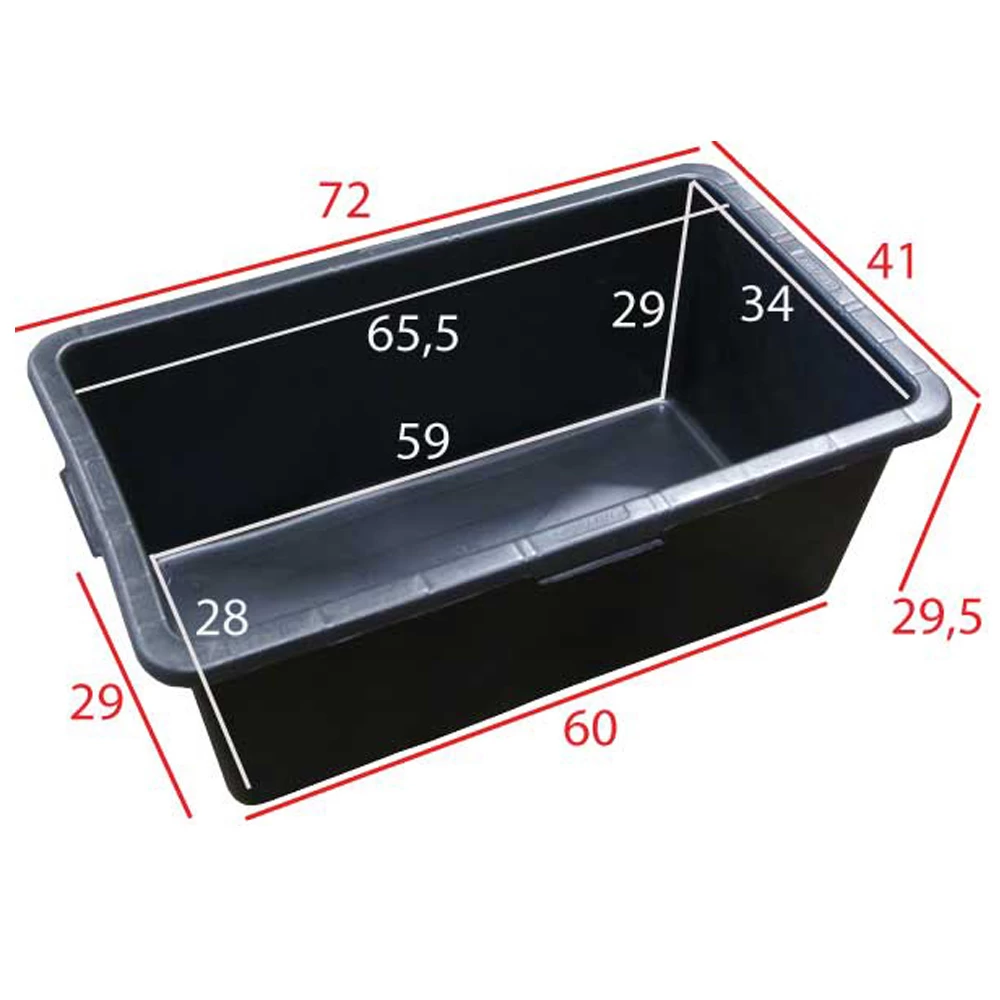 Rechthoek Kuip 65 Liter L.72 X B.51 X H.27 Cm - Afbeelding 2