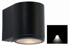 Franssen Franssen Robuuste Gevelspot Mandal Downlight Rond Zwart - 12V