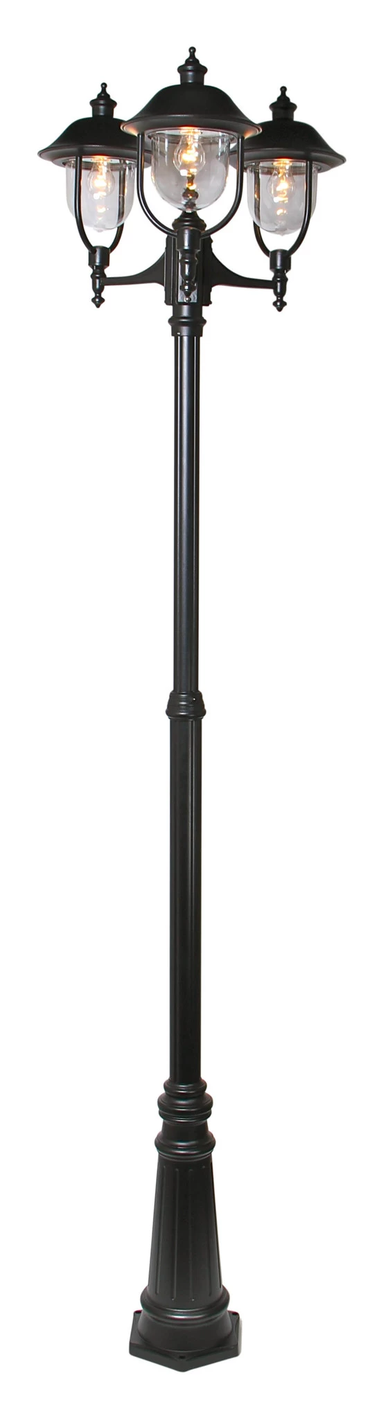 Franssen 3-lichts Lantaarn Punta 2 226cm Zwart