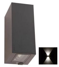 Franssen Gevelarmatuur Up/down Light Rechthoek 2x 7w