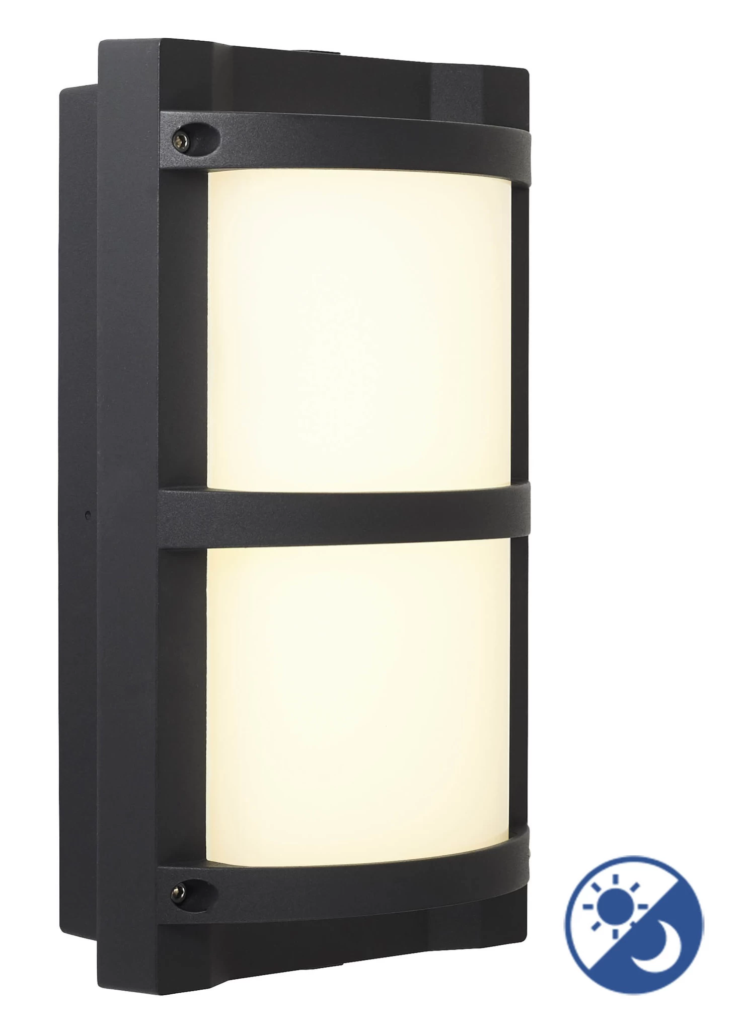 Franssen Gevellamp Schemersensor Zwart