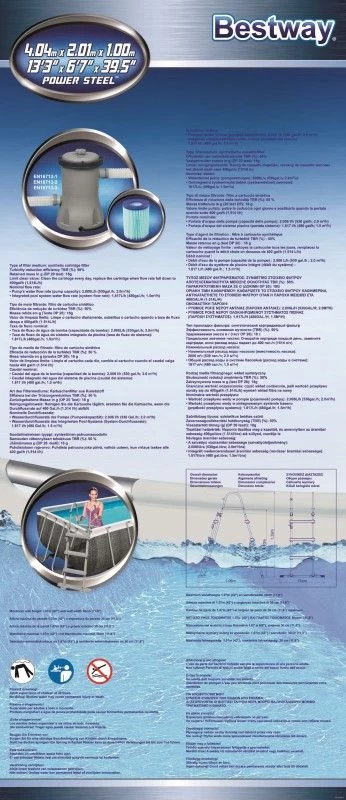 Zwembad Mistral Set Rechthoek Rotan 404*201*100 Cm - Afbeelding 4