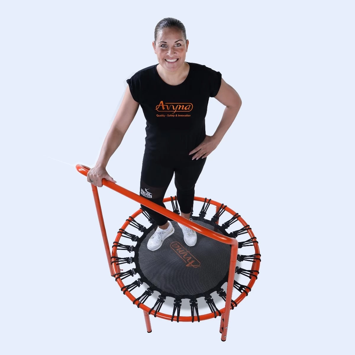 Fitness Trampoline Met Beugel | Avyna Ø 103 Cm Oranje - Afbeelding 3