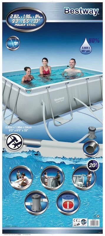 Zwembad Mistral Set Rechthoek 282*196*84 Cm - Afbeelding 4