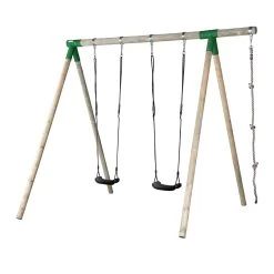 Hörby Bruk Houten Schommel Met Klimtouw